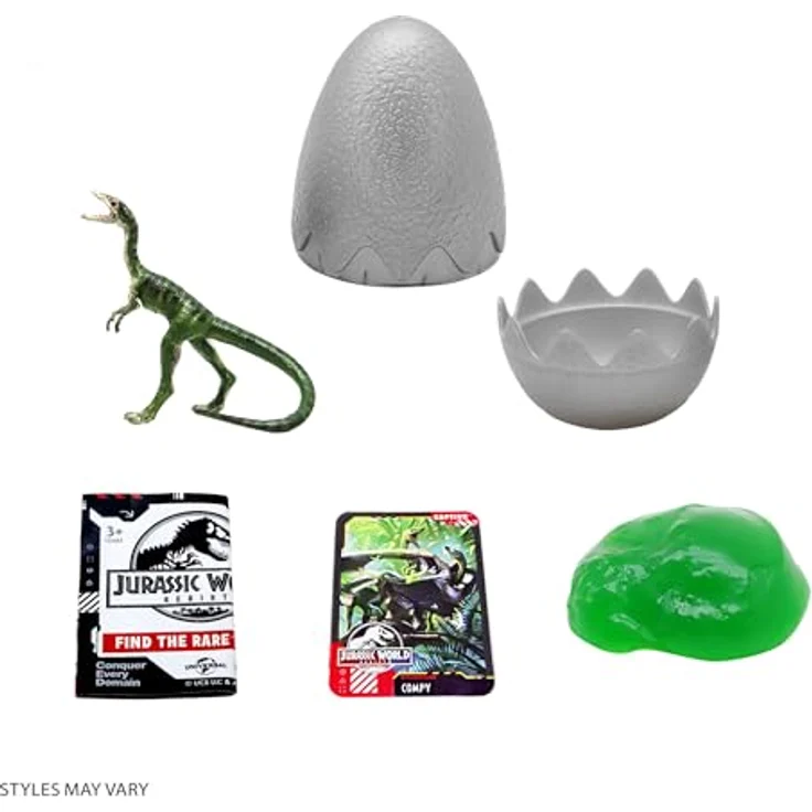 Jurassic World Jurassic Captivz Rebirth - 12-teiliges Sammelfiguren-Set mit 3 Eiern pro Reihe, inklusive slime und exklusiver Dinosaurierfigur – Bild 4