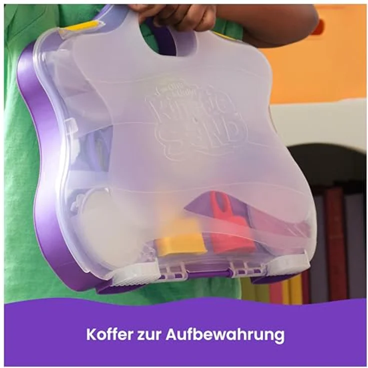 Spin Master Kinetic Sand Farbspiel Koffer, 1 kg, kreativer Bastelsand für haptisches Spielen – Bild 5
