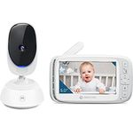 Motorola Nursery Babyphone mit Kamera VM75 - 5-Zoll-Elterneinheit, Nachtsicht, Zoom, Zwei-Wege-Kommunikation - Weiß