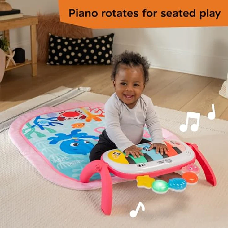 Baby Einstein 4-in-1 Kickin’ Tunes Jellyfish Jamboree, Musik- und Sprachentdecker-Spielzeug in Pink mit 90+ Melodien und 4 Spielmodi – Bild 11