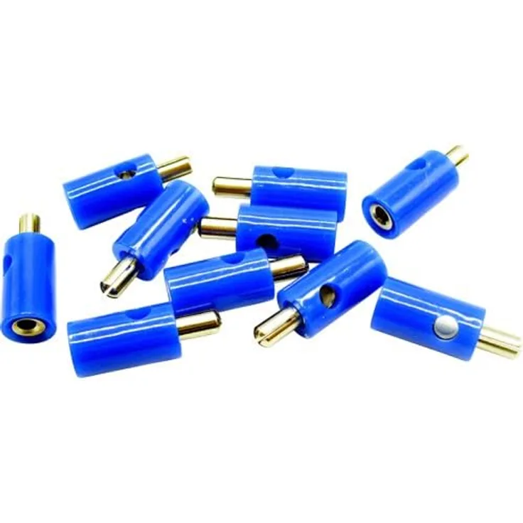 51397 Querlochstecker Bananenstecker 2,6mm blau (10 Stück)