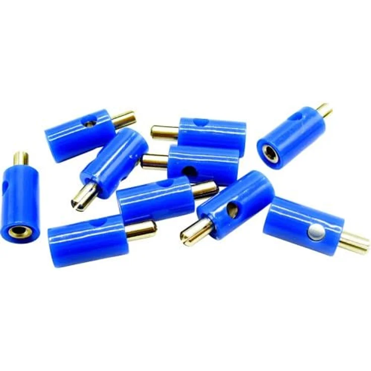 51397 Querlochstecker Bananenstecker 2,6mm blau (10 Stück) – Bild 1