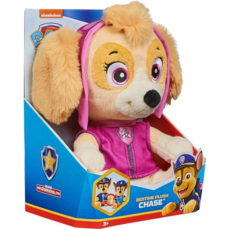 Spin Master SPIN Psi Patrol Kuscheliger Schläfer Skye 6070311, Plüschtier mit umwandelbarer Piloten-Uniform und Schlafanzug – Bild 5