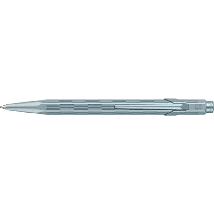 Caran d'Ache 849 Alpine Frost, Kugelschreiber in Gletscherblau mit Goliath-Mine für bis zu 600 A4-Seiten