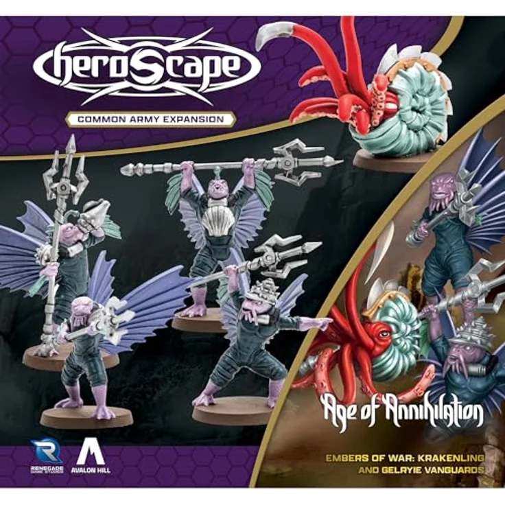 Renegade Heroscape Armeeerweiterung Embers of War: Krakenling & Gelryie Vanguards, für 2-4 Spieler, englische Version, strategische Erweiterung – Bild 7