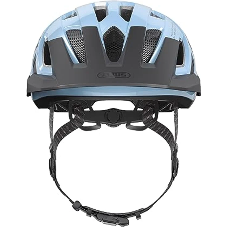 ABUS Stadthelm Urban-I 3.0 ACE - sportlicher Fahrradhelm mit LED-Rücklicht, verlängertem Schirm und Magnetverschluss - Blau, Größe L – Bild 2