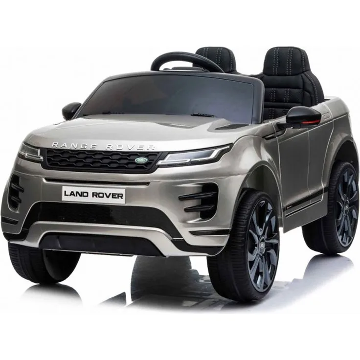 TPFLiving Elektro-Kinderauto Range Rover Evogue grau - Lizenzierter Sportwagen für Kinder ab 3 Jahren, 12-Volt Akku, Fernbedienung, 3 Geschwindigkeiten bis 5 km/h, Musikmodul mit MP3- und USB-Eingang