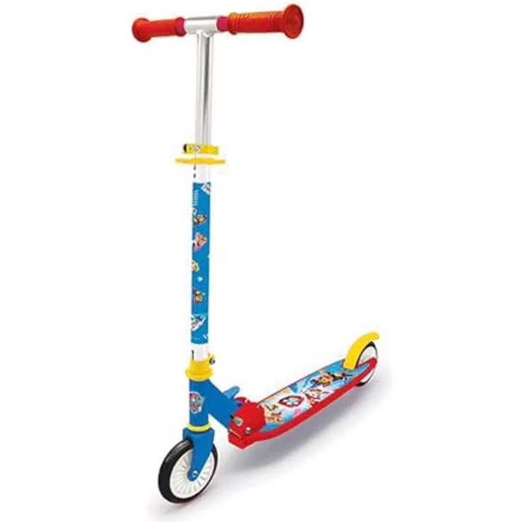 Smoby Paw Patrol 2-rädriger klappbarer Roller für Kinder, höhenverstellbarer Lenker (73-83 cm), mit lautlosen Rollen und Fußbremse