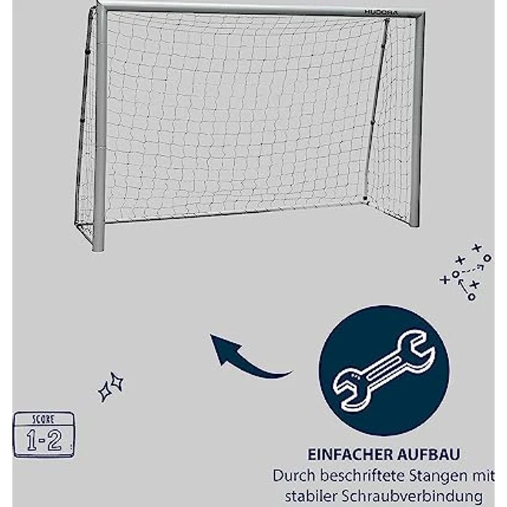 HUDORA Fußballtor Expert 120 - Tor für Kinder, Jugendliche und Erwachsene - Fussball Tor für Garten/Outdoor – Bild 2