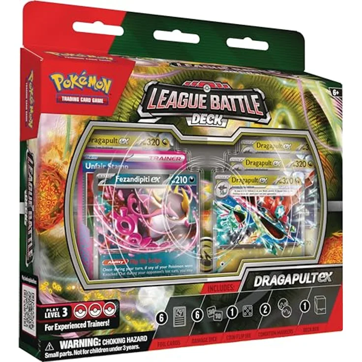 The Pokemon Company Pokémon Dragapult ex League Battle Deck, 60-Karten-Deck mit Spielutensilien und Online-Code