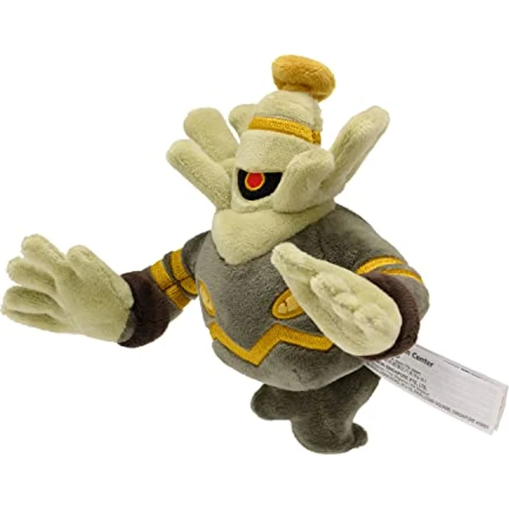Pokemon Center Zwirrfinst Kuscheltier Dusknoir, 16 cm Plüschtier aus Mikroperlen, handflächenfreundlich, Sitting Cuties Kollektion – Bild 2