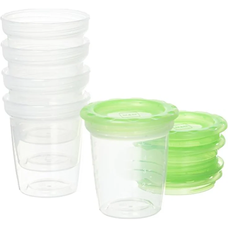 MAM Babynahrungsbehälter 120 ml, 5 Stück, transparent, ideal für die Aufbewahrung von Babynahrung – Bild 1