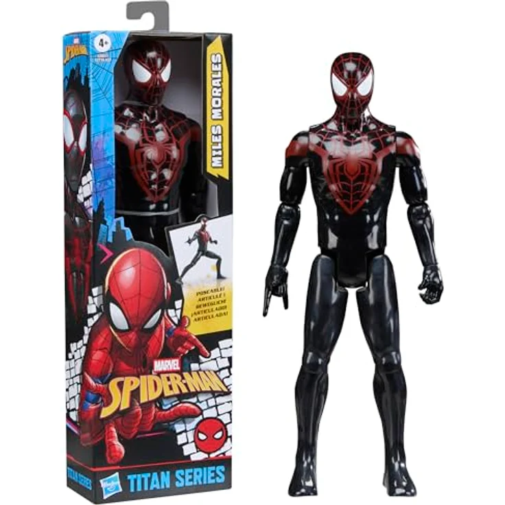 Marvel Spider-Man Titan Serie Miles Morales Action-Figur, 30 cm groß mit 11 beweglichen Punkten, Superhelden-Spielzeug für Kinder ab 4 Jahren – Bild 2