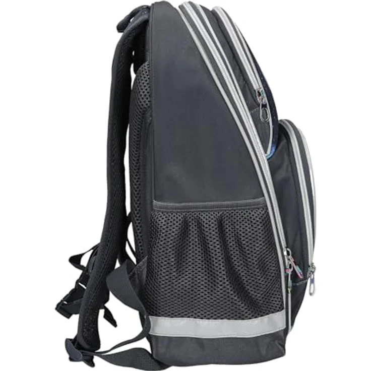 Depesche DINO World Schulrucksack GALAXY, dunkelblau, mit T-Rex Motiv, stufenlos verstellbaren Trägern und Mesh-Rückenteil – Bild 2