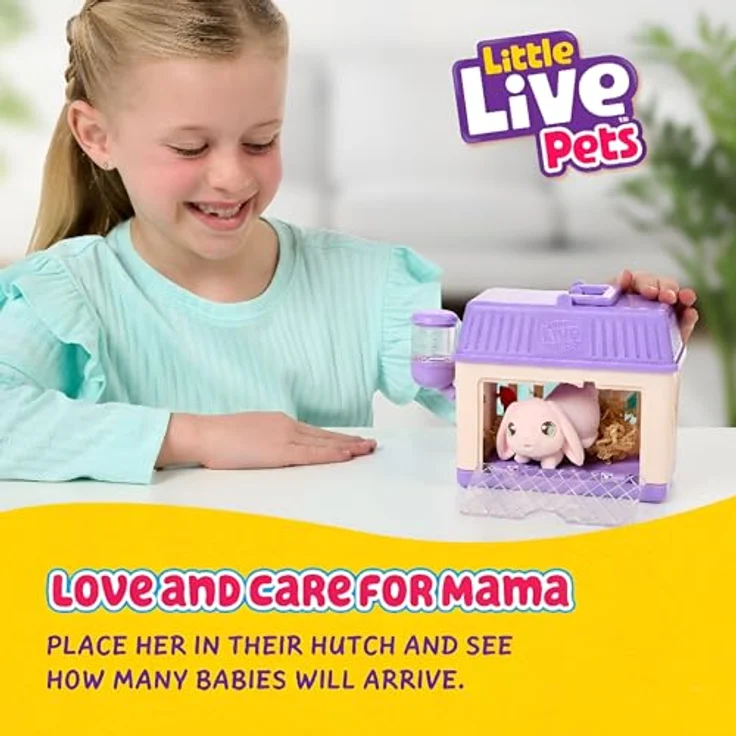 Moose Toys Little Live Pets Mama Surprise Mini Spielset Hase mit 2-4 Überraschungskaninchenbabys und Nistmaterial, ab 5 Jahren – Bild 2