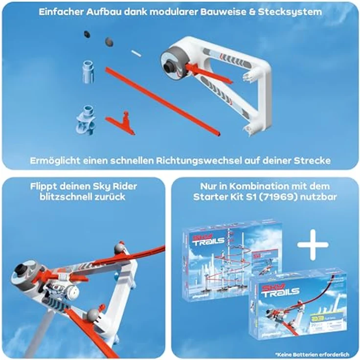 Sky Trails Flip Rail, Konstruktionsspielzeug mit Klapp-Mechanismus für dynamische Racing-Strecken, ab 7 Jahren, 71971 – Bild 4