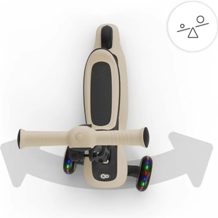 Kinderkraft HALLEY 2 – 2-in-1 Balance-Kinderroller mit Sitz, höhenverstellbar (25–33 cm), LED-Räder, klappbar, 4 Lenkerhöhen, Weiß – Bild 9