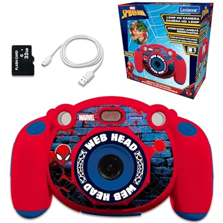 Lexibook DJ080SP Spider-Man, Kinderkamera mit 2-Zoll-LCD, 32 GB Speicher, Foto- und Videofunktion, 400 mAh Akku – Bild 1