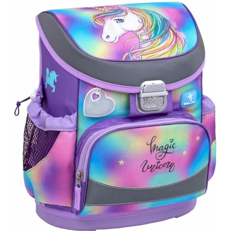 Belmil Mini-Fit Schulranzen Set 4-teilig (405-33/AG/S) (Rainbow Color 2) - Leichtgewichtiger Schulranzen mit Brustgurt – Bild 3
