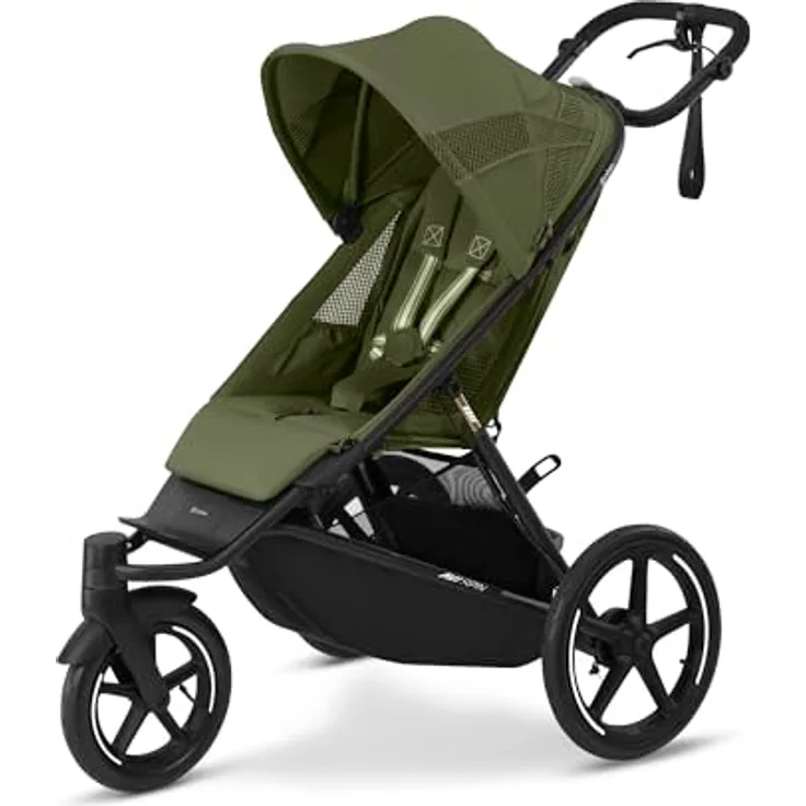 Cybex Avi Spin, Kinderwagen mit schwenkbarem Vorderrad und Luftbereifung, für City und Jogging, schwarz