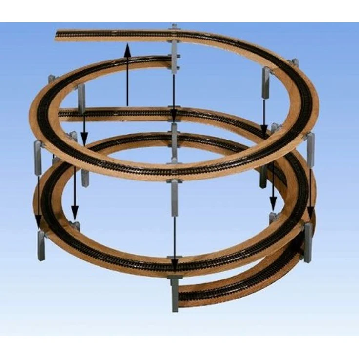 Noch Gleisw Grundk, 1-2 gleisig, 515 mm - Modellbau Schienen und Weichen, für H0 Modellierung, Einzel- oder Doppelbahn, von Noch – Bild 1