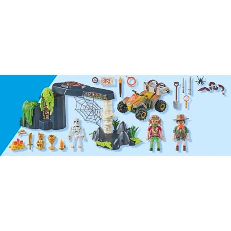 PLAYMOBIL 71454 Schatzsuche im Dschungel Spielset, inklusive Quad, Schatzkarte und 2 Figuren, Mehrfarbig – Bild 3