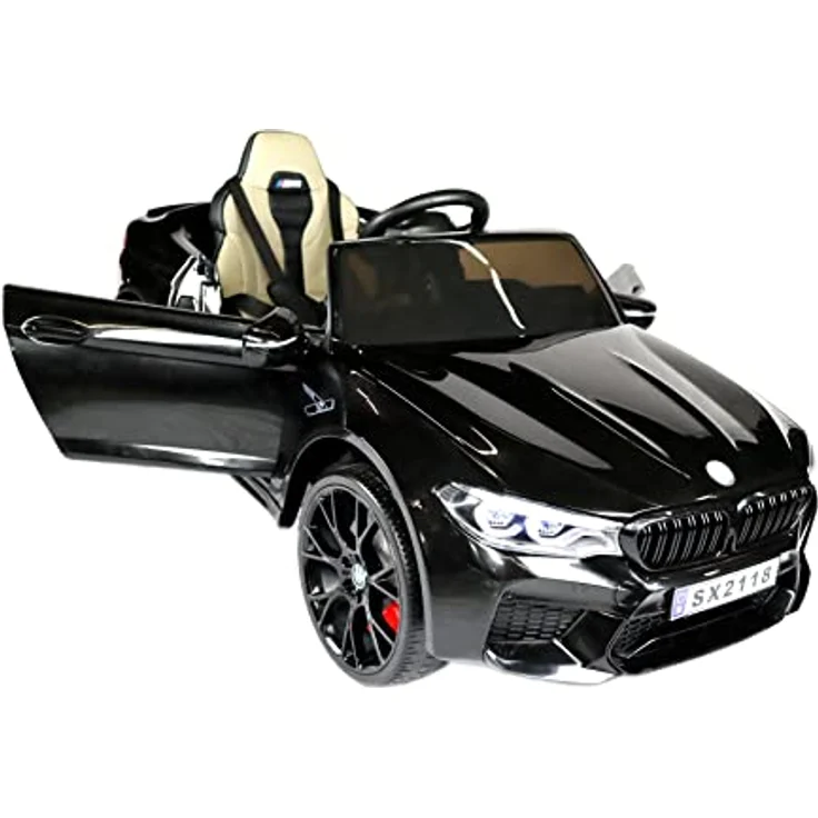 OTTO Elektro-Kinderauto "BMW M5" - lizenziert - 2 Motoren - Ledersitz - EVA Reifen - MP3, USB- und SD Kartenanschlüsse - Schwarz - Preisvergleich – Bild 2