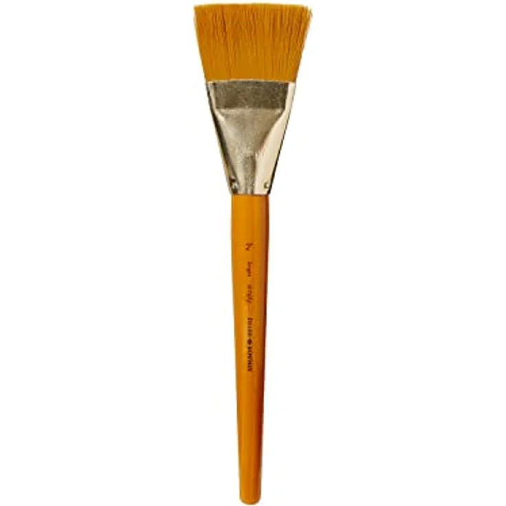 Daler-Rowney Simply Gold Taklon Pinsel-Set, Synthetikpinsel für Acrylfarbe, langer Griff, 5,1 cm, ideal für Anfänger und Hobbyisten – Bild 3