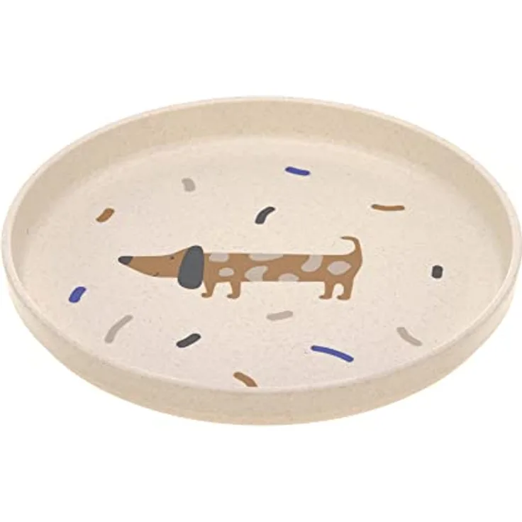 LÄSSIG Kinder Teller ohne Melamin, BPA-frei, für Spülmaschine und Mikrowelle/Plate Little Mateys royal blue