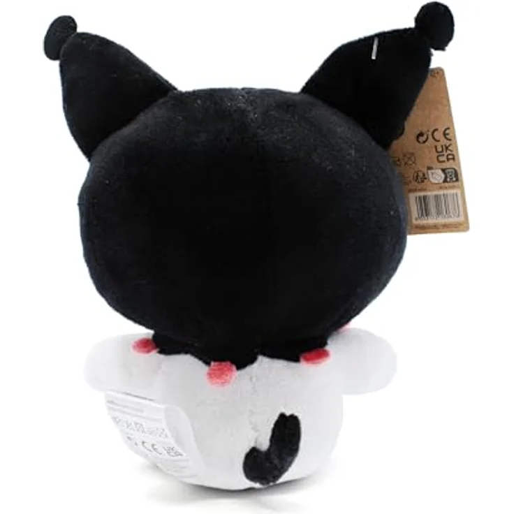 Joy Toy Kuromi Plüsch 14 cm, weiches Kuscheltier in Weiß und Rosa mit stylischem Kartontäschchen – Bild 4