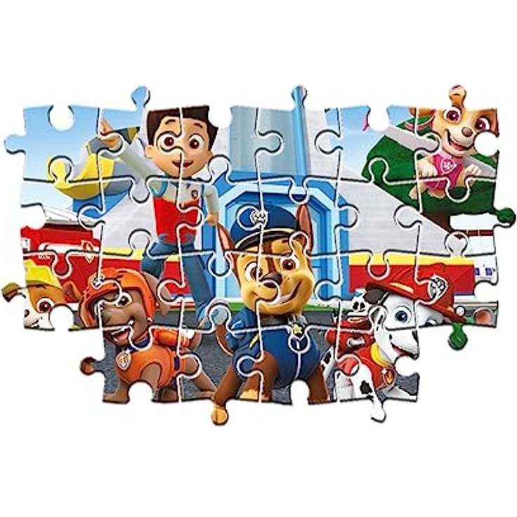 Clementoni 23753 Maxi Paw Patrol Puzzle 104 Teile ab 4 Jahren, farbenfrohes Kinderpuzzle mit extra großen Puzzleteilen, Geschicklichkeitsspiel für Kinder – Bild 4