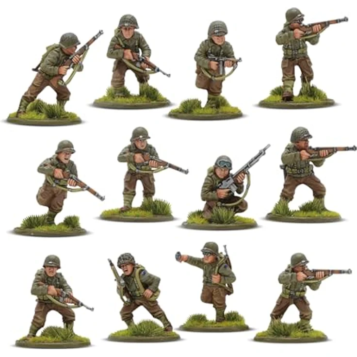 Warlord Games Bolt Action Starter Set | Deutsche Grenadiere und US Rangers, doppelseitige Kampfmatte - Spiel Zubehör – Bild 4