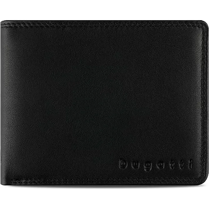 Bugatti Simbiosi Geldbörse II Leder 12 cm, Schwarz, S, Schwarz, S, Schwarz, S, Elegant