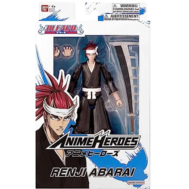 BANDAI Anime Heroes Bleach Abarai Renji Actionfigur, 17 cm, detailreiche Gelenkfigur mit Zubehörteilen, offizielle Lizenz, 36972 – Bild 2
