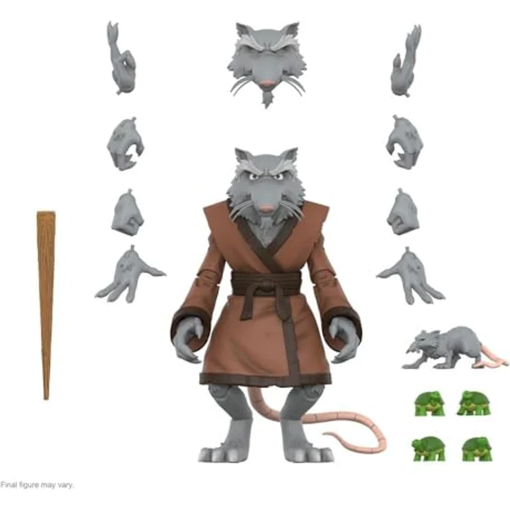 Super7 Teenage Mutant Ninja Turtles Ultimates Actionfigur Wave 13 Splinter, 18 cm mit Zubehör und Austauschteilen in Fensterbox – Bild 3