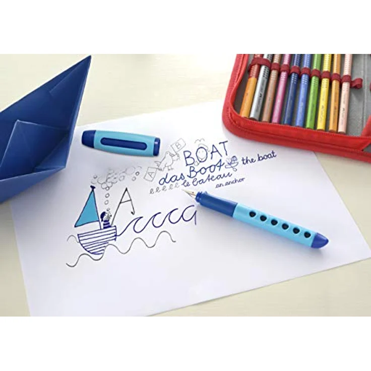 Faber-Castell Schulfüller Scribolino Rechtshänder A hellblau – Bild 7