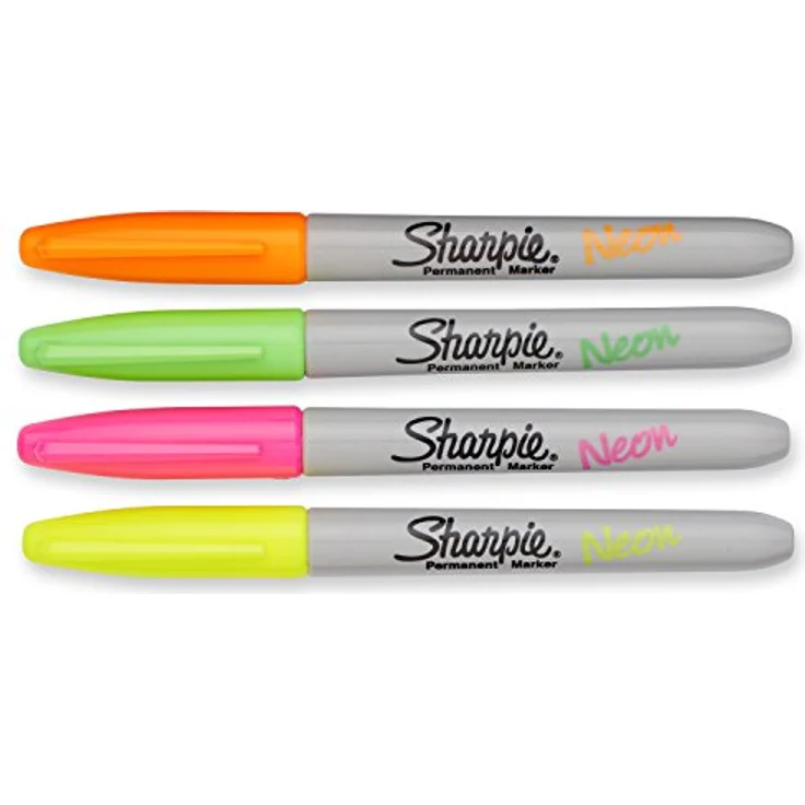 Sharpie Permanent-Marker, feine Spitze 4 Stück Assorted Neon Colours – Bild 2