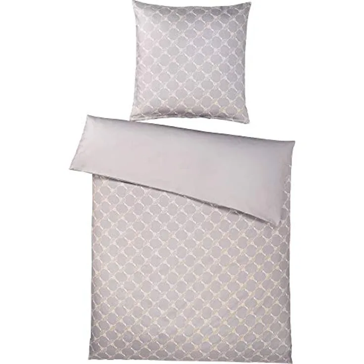 Joop, Mako-Satin-Bettwäsche, Kornblumen-Muster mit nuancierten Farben 155x200 + 1x 80x80 sand