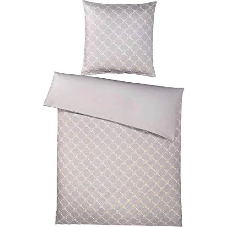 Joop, Mako-Satin-Bettwäsche, Kornblumen-Muster mit nuancierten Farben 155x200 + 1x 80x80 sand – Bild 1