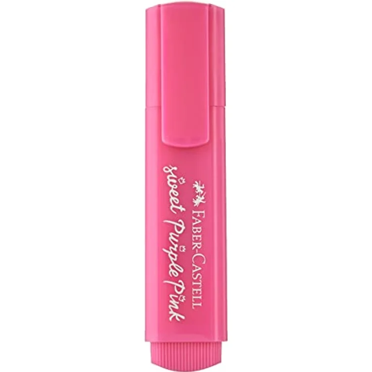 Faber-Castell Textliner TL 46 Pastell, purpurrosa, mit Schaft in Schreibfarbe und Clip – Bild 2