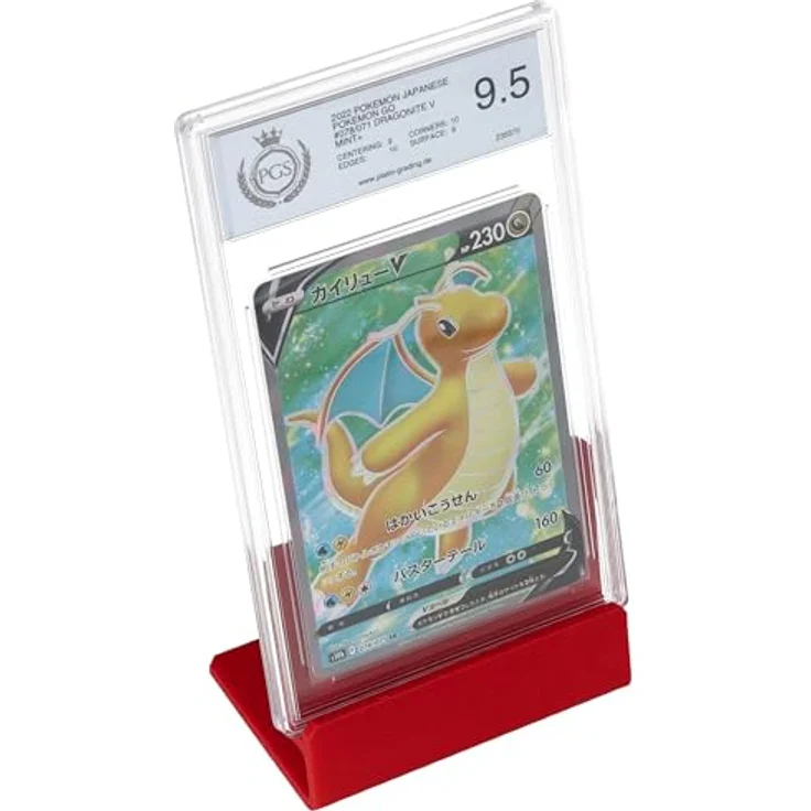 Feldherr 5er Set Kartenständer für Graded Cards und Slabs, kirschrot, mit optimalem Neigungswinkel von 10° – Bild 7