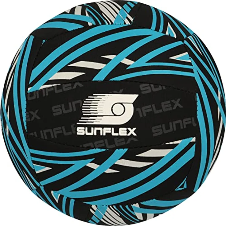 Sunflex® Beach und Funball Action Pro Größe 5, Neopren Volleyball weich und leicht für Wasser und Strand, extrem robust, rutschfester Grip, UV-beständig, Ø 21cm