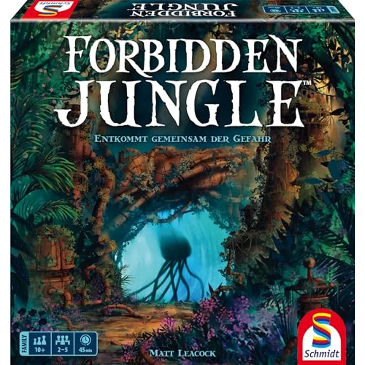 Schmidt Spiele Forbidden Jungle, Familienspiel mit variablem Spielaufbau, Mehrfarbig