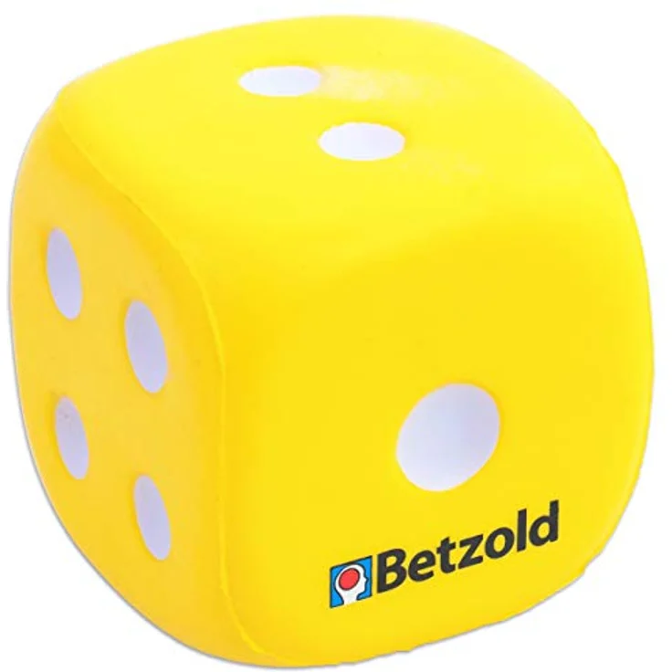 Betzold 35453 - Schaumstoff-Würfel 3 Augenwürfel rot blau gelb - Kinder Soft-Würfel – Bild 6