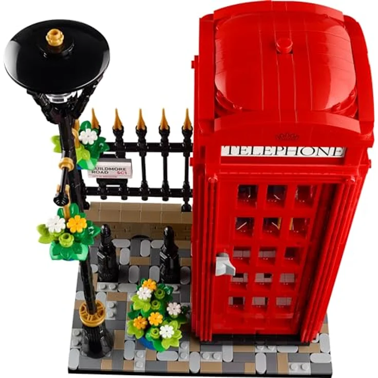 LEGO Ideas 21347 Londoner Telefonzelle, Heimdekoration für Anglophile, rot – Bild 5