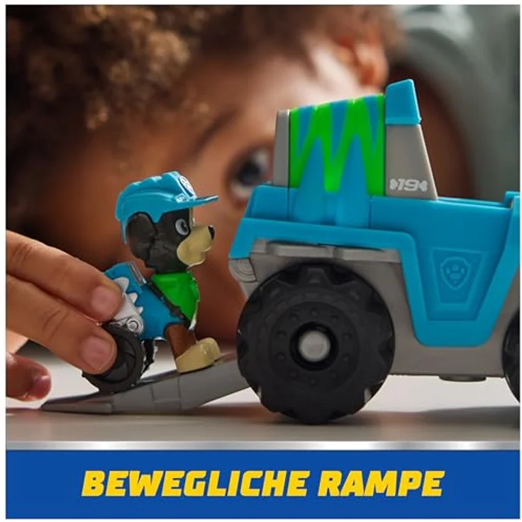 Spin Master PAW Patrol Spielzeug-Auto Rex, Geländefahrzeug aus recyceltem Material, ca. 7 cm mit Rampe – Bild 7