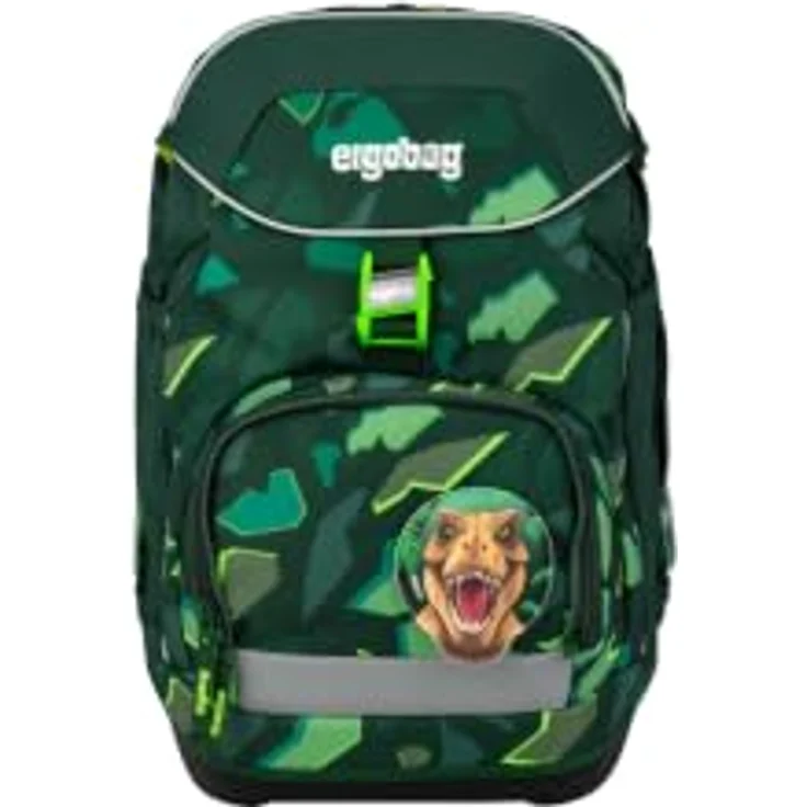 ergobag pack Schulranzen-Set DinosauriBär, flexibles Hauptfach, 22 Liter Volumen, wasserabweisend, mitwachsen mit Your-Size-System – Bild 2