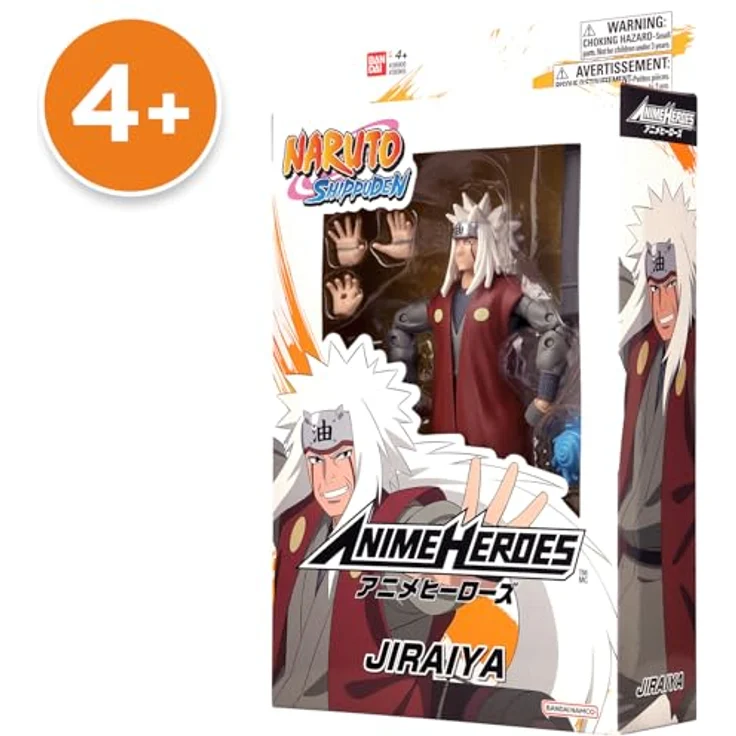 Bandai Anime Heroes Naruto Shippuden, Gelenkige Jiraya-Figur 17 cm mit 16 Artikulationspunkten, Spielzeug für Kinder ab 4 Jahren, Offizielle Lizenz – Bild 10