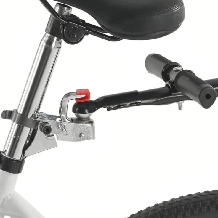 CLP Fahrradanhänger Haarlem, 2-in-1 Transportlösung mit Kupplung und wetterfester Plane bis 80 kg für 26-28 Zoll Fahrräder, schwarz – Bild 7