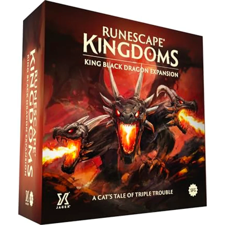 Steamforged Games Renegade | RuneScape Kingdoms: King Black Dragon Expansion | Kooperative Brettspielerweiterung für 1–5 Spieler, 150–210 Minuten Spielzeit, neue Skill Prayer und Kampagne, kompatibel mit Shadow of Elvarg – Bild 1